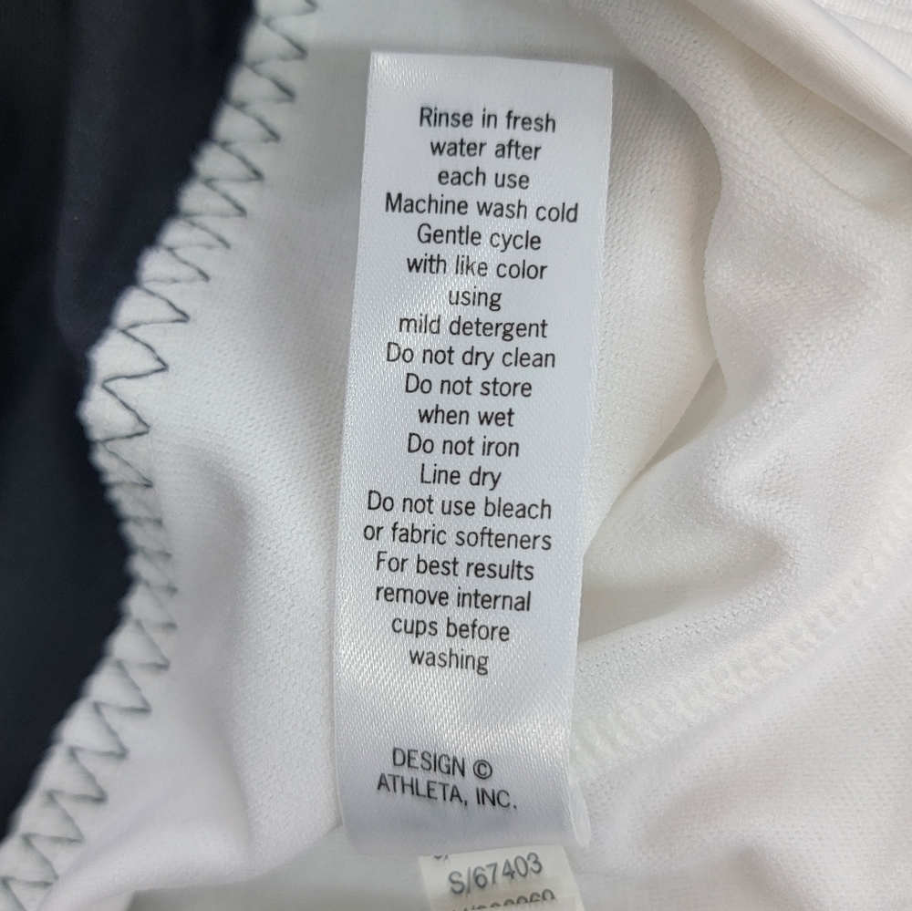 Athleta Black and White Colorblock Swim Dress - Picture 8 of 11